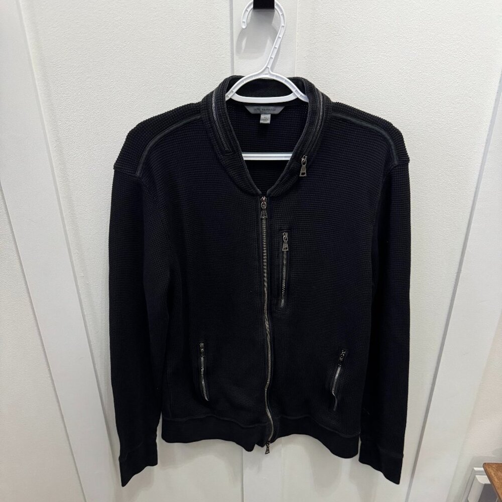John Varvatos Waffle Stitch Bomber Jacket